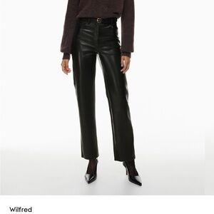 Wilfred Black Leather Pants